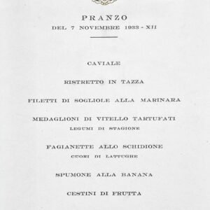 Menu Storico Mussolini Goering