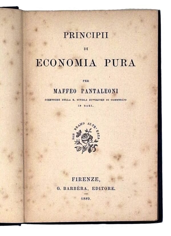 Pantaleoni Economia Pura 1889