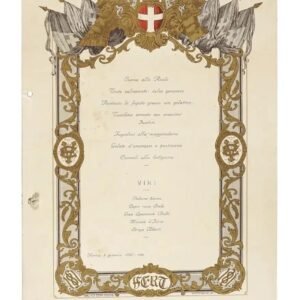 Menu Nozze Umberto e Maria José