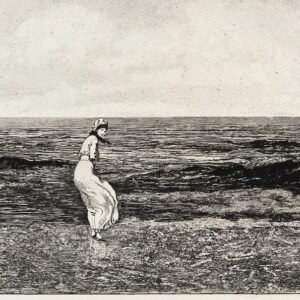 Max Klinger, Am Meer, 1881. Acquaforte e acquatinta dalla serie Intermezzi, un capolavoro del Simbolismo