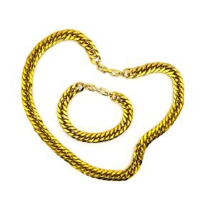 Napier, Demi Parure Chinky Curb Chain, 1988 ca